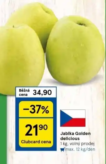 Tesco Jablka Golden delicious nabídka