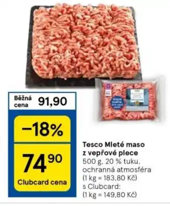 Tesco Tesco Mleté maso z vepřové plece nabídka