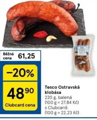 Tesco Tesco Ostravská klobása nabídka