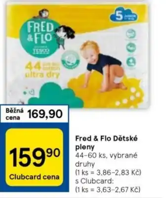 Tesco Fred & Flo Dětské pleny nabídka