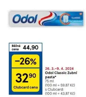 Tesco Odol Classic Zubní pasta nabídka