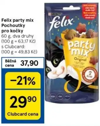 Tesco Felix party mix Pochoutky pro kočky nabídka