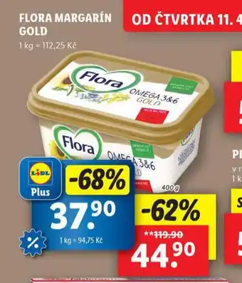 Lidl Flora margarín gold nabídka