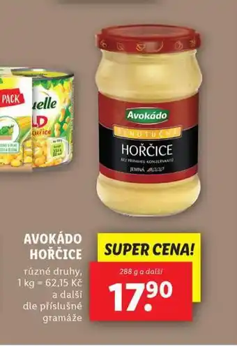 Lidl Avokádo hořčice nabídka
