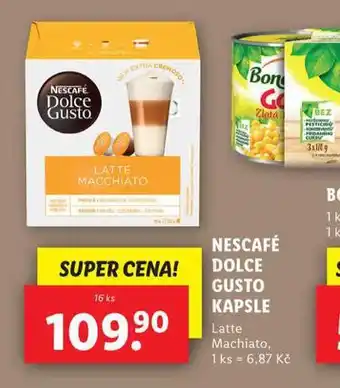 Lidl Nescafé dolce gusto kapsle nabídka
