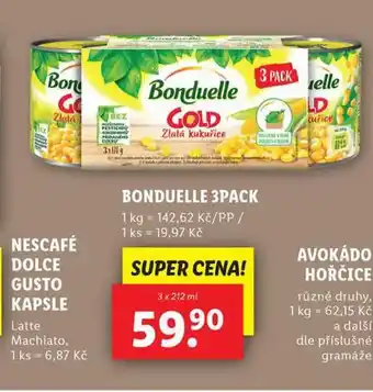 Lidl Bonduelle 3pack nabídka