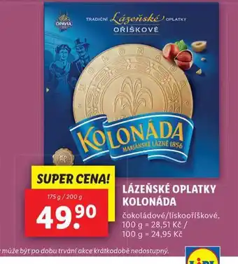 Lidl Lázeňské oplatky kolonáda nabídka