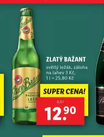 Lidl Pivo zlatý bažant nabídka