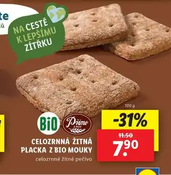 Lidl Celozrnná žitná placka z bio mouky nabídka