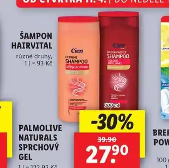 Lidl Šampon hairvital nabídka
