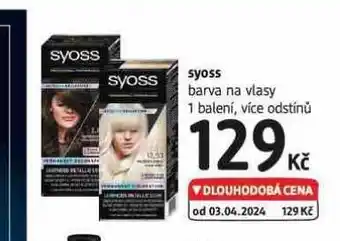 dm drogerie Syoss barva na vlasy nabídka