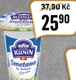 TEMPO Kunín Smetana ke šlehání nabídka