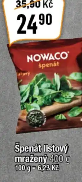 Špenát listový mražený