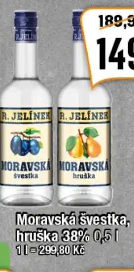 TEMPO Moravská švestka, hruška 38% 0,5L nabídka