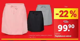 Lidl Tepláková sukně nabídka