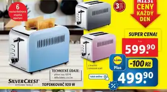 Lidl Topinkovač 920 w nabídka