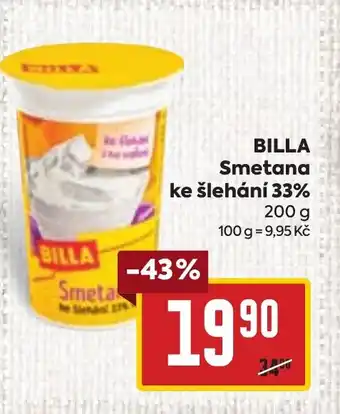 Billa BILLA Smetana ke šlehání 33% nabídka