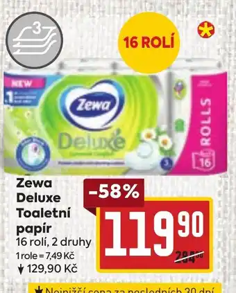 Billa Zewa Deluxe Toaletní papír nabídka