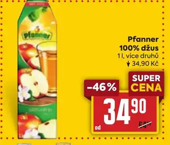 Billa Pfanner 100% džus nabídka