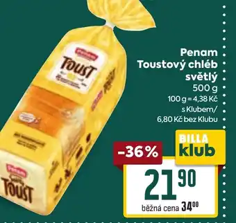 Billa Penam Toustový chléb světlý nabídka