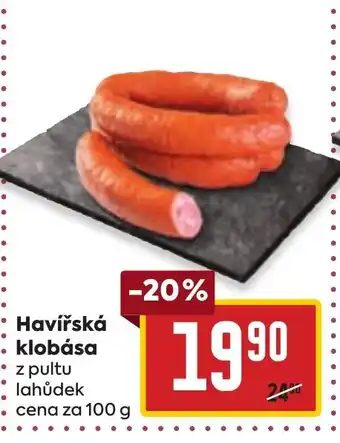 Billa Havířská klobása nabídka