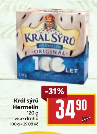 Billa Král sýrů Hermelín nabídka