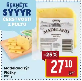 Billa Madeland sýr Plátky 100 g nabídka