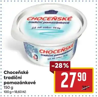 Billa Choceňské tradiční pomazánkové nabídka