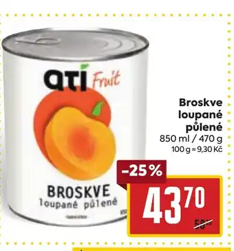 Billa Broskve loupané půlené nabídka