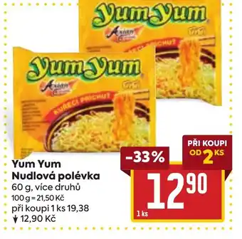 Billa Yum Yum Nudlová polévka nabídka