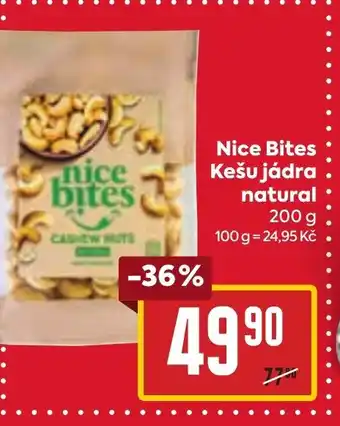 Billa Nice Bites Kešu jádra natural 200 g nabídka