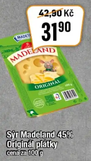 TEMPO Sýr Madeland 45% Originál plátky nabídka