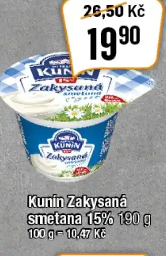 TEMPO Kunín Zakysaná smetana 15% 190 g nabídka