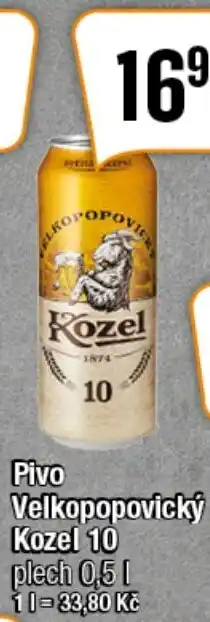TEMPO Pivo Velkopopovický Kozel 10 nabídka