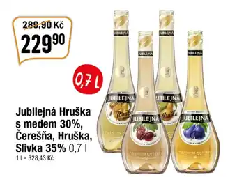 Jubilejná Hruška s medem 30%, Čerešňa, Hruška, Slivka 35%