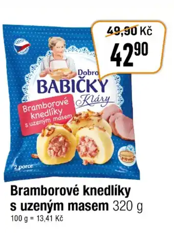 Bramborové knedlíky s uzeným masem 320 g