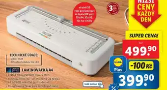Lidl Laminovačka a4 nabídka