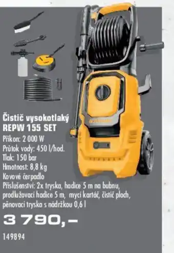 Uni Hobby Čistič vysokotlaký REPW 155 SET nabídka