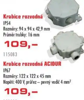 Uni Hobby Krabice rozvodná nabídka