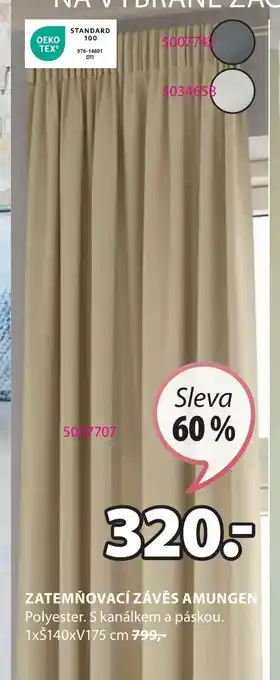 JYSK ZATEMŇOVACÍ ZÁVĚS AMUNGEN nabídka