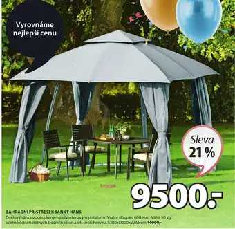 JYSK ZAHRADNÍ PŘÍSTŘEŠEK SANKT HANS nabídka