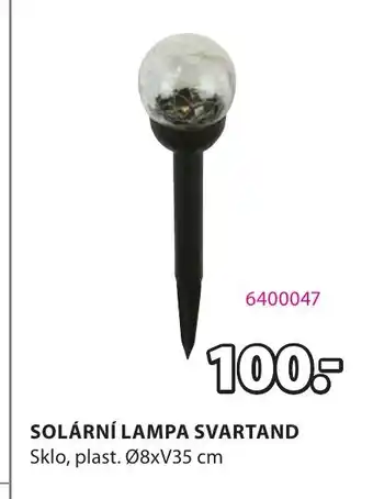 JYSK SOLÁRNÍ LAMPA SVARTAND nabídka