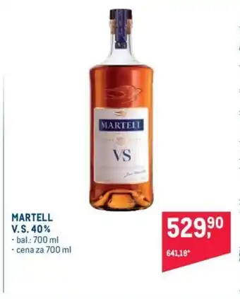 Makro MARTELL V.S. 40% nabídka