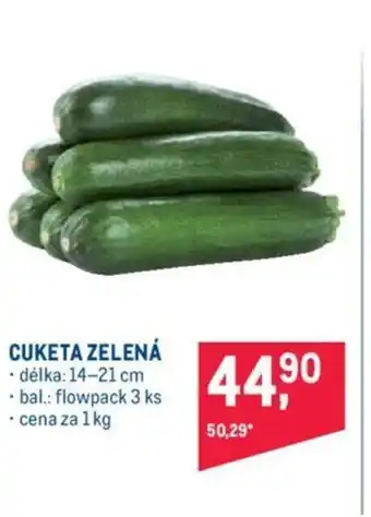 Makro CUKETA ZELENÁ nabídka