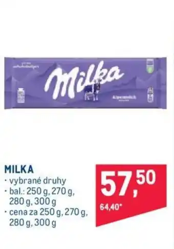 Makro MILKA nabídka