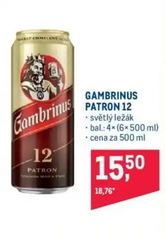 Makro GAMBRINUS PATRON 12 nabídka