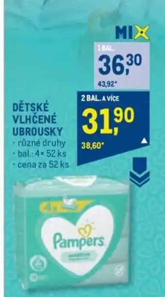 Makro DĚTSKÉ VLHČENÉ UBROUSKY nabídka