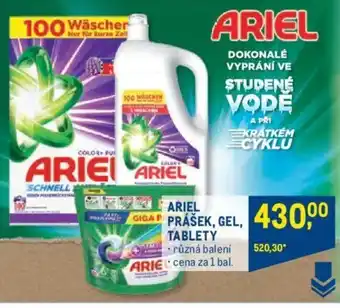 Makro ARIEL PRÁŠEK, GEL, TABLETY nabídka