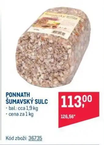 Makro PONNATH ŠUMAVSKÝ SULC nabídka