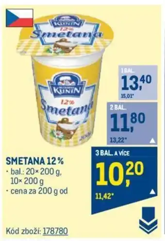 Makro SMETANA 12% nabídka